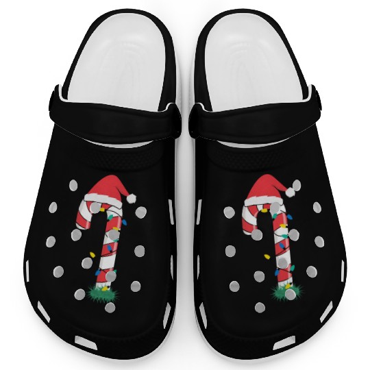 Christmas Candy Cane Santa Xmas Kids Toddler Youth Clogs