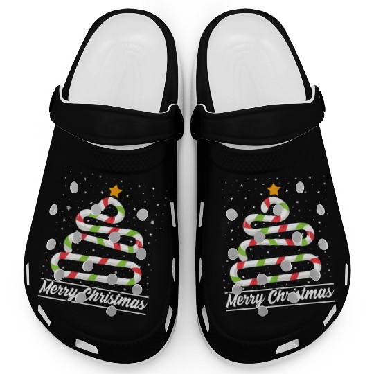 Candy Cane Tree Christmas Xmas Holidays Santa Hat Clogs