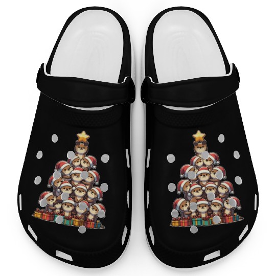 Otter Christmas Tree Merry Christmas Clogs