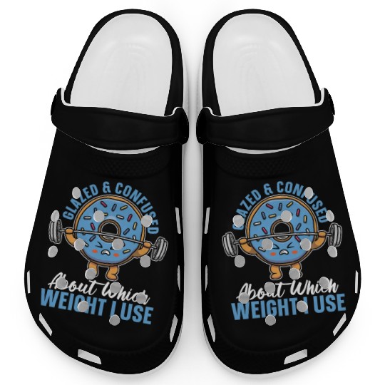 Fitness Donut Funny Donut Gym Clogs