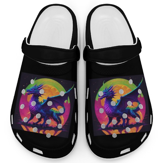 neon dragon Clogs
