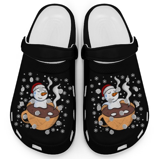 Snowman Hot Cocoa Snowmen Swimming in Hot Clogs