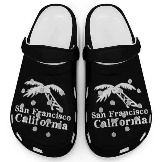 San Francisco California Palm Tree Souvenirs Gifts Clogs