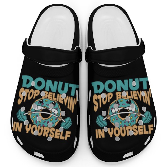 Fitness Donut Funny Donut Gym Clogs