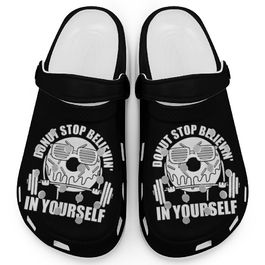 Fitness Donut Funny Donut Gym Clogs