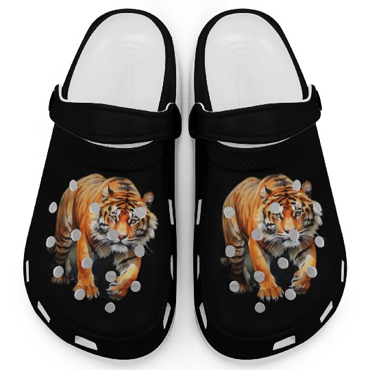 tiger watercolor Clogs