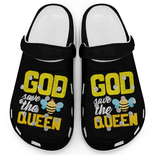 Earth Quote God Save The Queen Bee Clogs