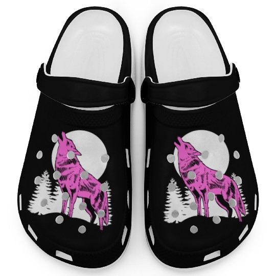 Mountain Wolf Furry Owner Gift Clogs