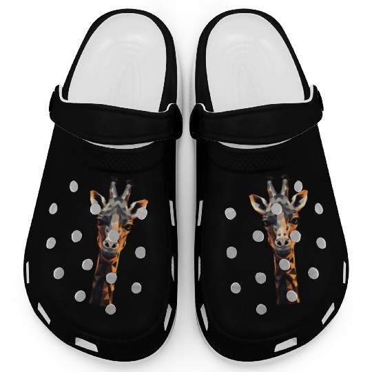 Geometric Style Giraffe Clogs