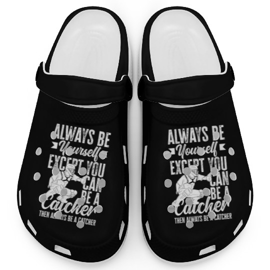 Funny Baseball Catcher Gift Clogs