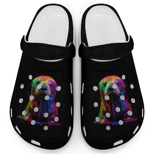 Rainbow Sea Otter Clogs