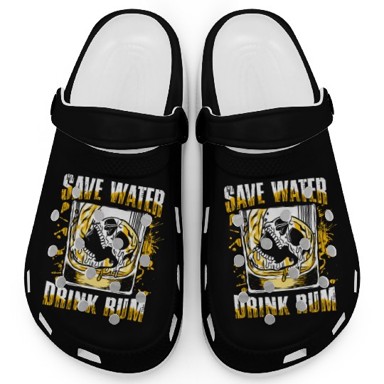 Save water drink rum | pub crawl drinking Clogs