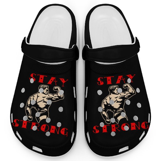 Stay Strong Him Her ©WhiteTigerLLC.Com LIKE US Clogs