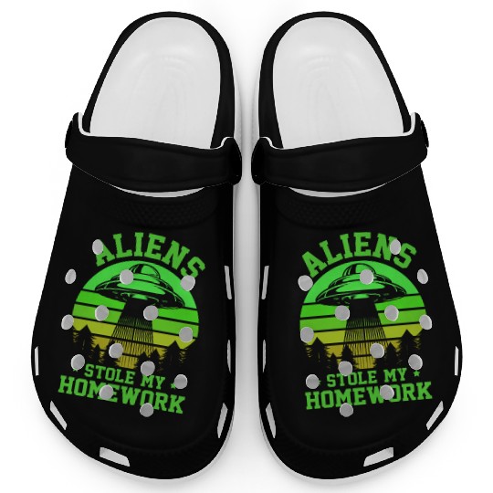 Alien, Aliens, UFO, UAP, Space Unknown Flight Clogs