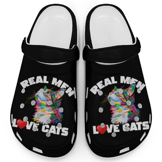 Real Men Love Cats Clogs