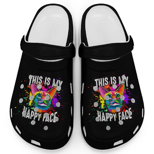 This Is My Happy Face Clogs