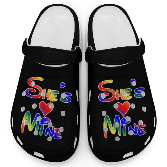 LGBT Pride I'm Her She's Mine Lesbian Couple Love Clogs