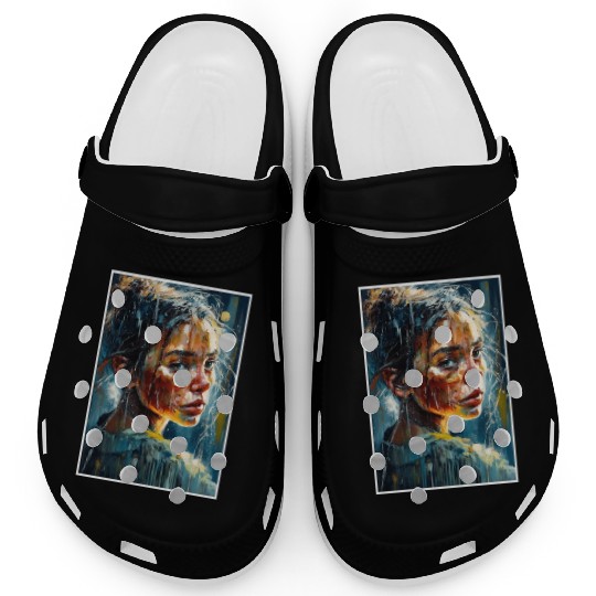 Abstract Sad Girl Unhappy People Sadness Clogs