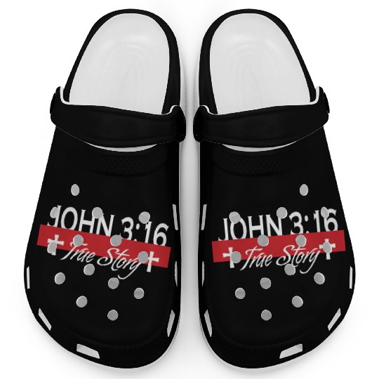 John 3:16 True Story Love Jesus Christian Clogs