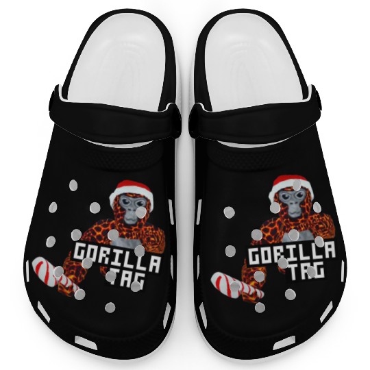Gorilla Tag Santa Monkey Candy Cane Gorilla Clogs