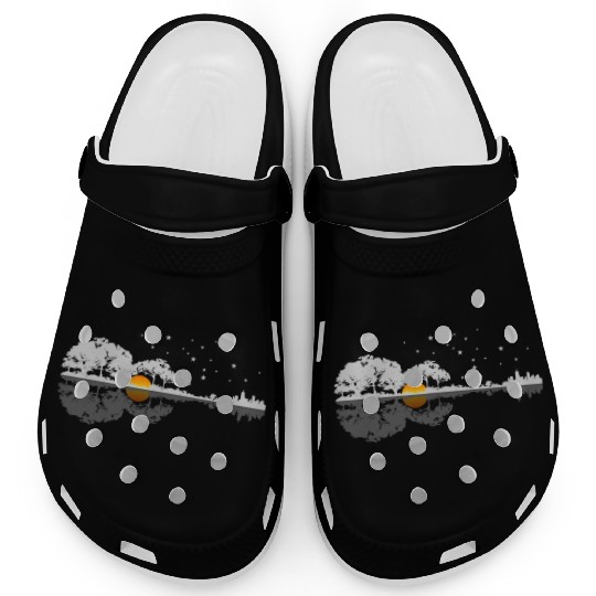 Guitar Player Gift Vintage Guitarist Clogs