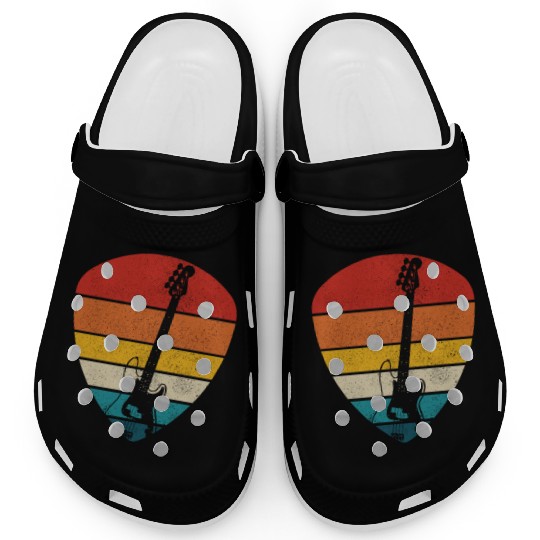 Guitar Player Gift Vintage Guitarist Clogs