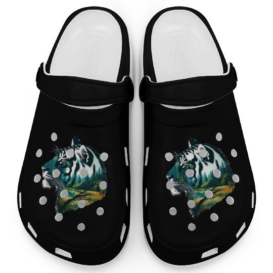 Nature in Tiger Pattern Clogs