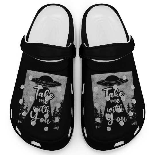 Alien Spaceship Saucer Planet Clogs