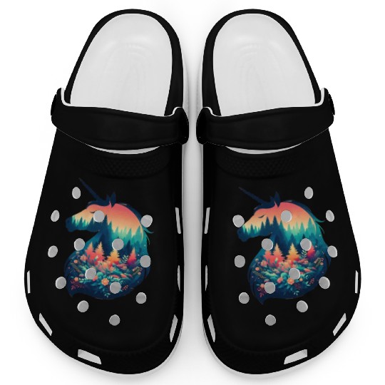 Nature in Unicorn Pattern Clogs