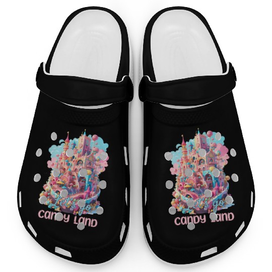 Let's Go Candy Land Graphic Clogs