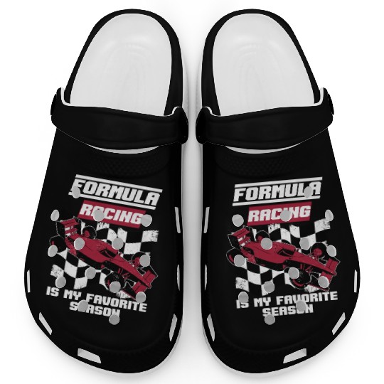 Formula Racing is My Favorite Season Vintage Clogs