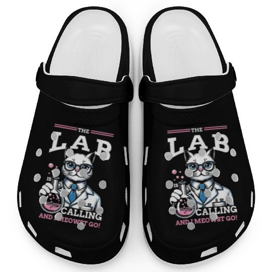 Girls Lab Calling Science Funny Lab Cat Laboratory Clogs