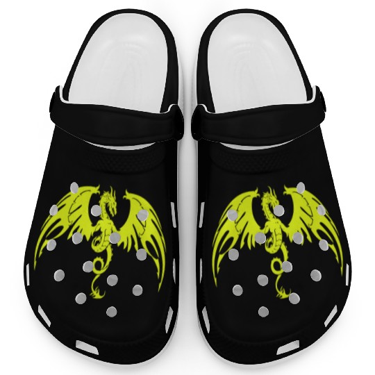 Fantasy Dragon Anime Drakhuvud Mytiska reptil Clogs