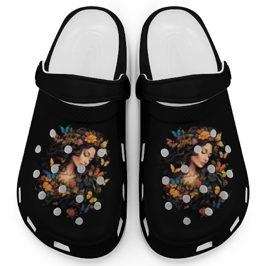 International Womens Day Woman Butterflies Clogs