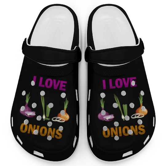 I Love Onions, For Onion and Vegetable Lovers Clogs