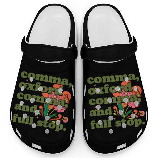 Oxford comma. For grammar students and teachers Clogs