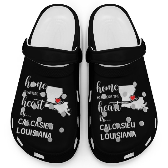 Calcasieu County Louisiana Is Where My Heart Is Clogs