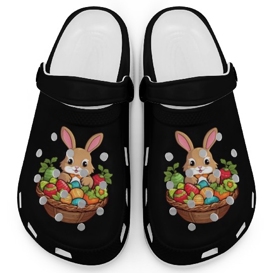 Easter Bunny Rabbit Easter Day Egg Basket Clogs