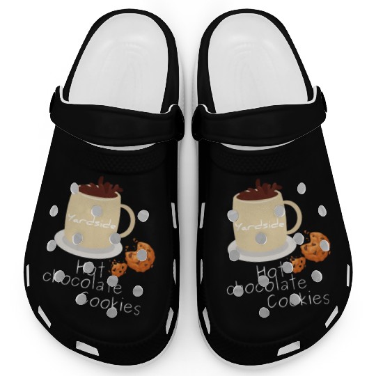 Drink Hot chocolate cookies Yardside font logo Clogs