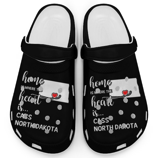 Cass County North Dakota Is Where My Heart Is Gift Clogs
