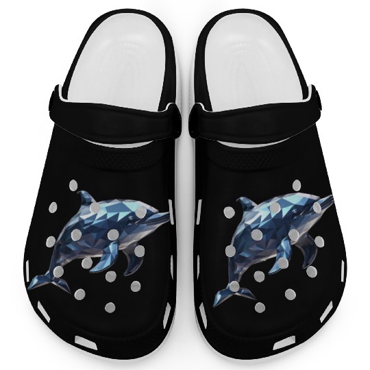 Geometric Style Dolphin Clogs