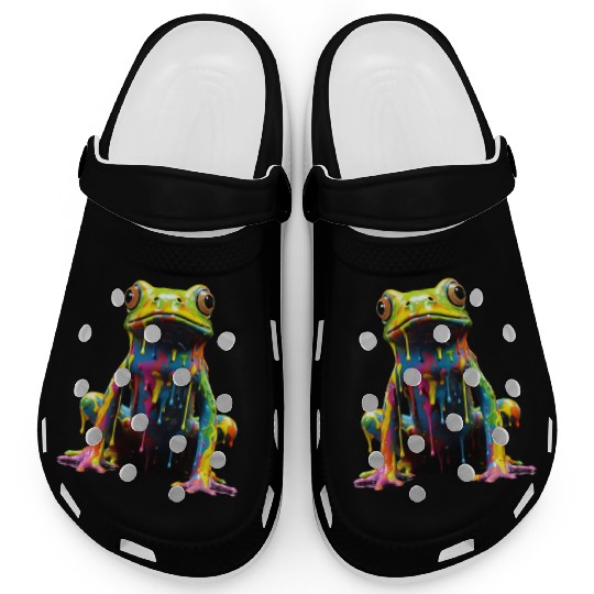 Rainbow Frog Clogs