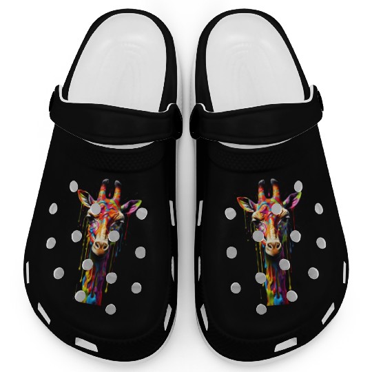 Rainbow Giraffe Clogs