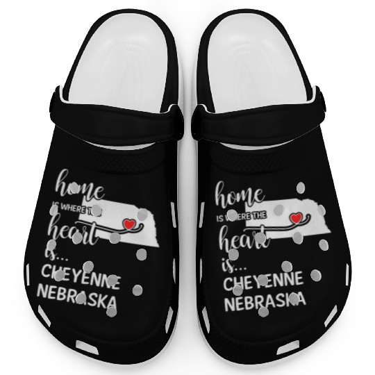 Cheyenne County Nebraska Is Where My Heart Is Gift Clogs