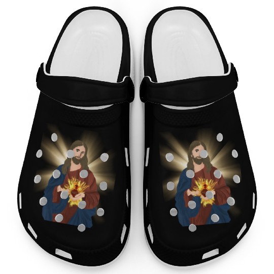 sacred heart of jesus Clogs