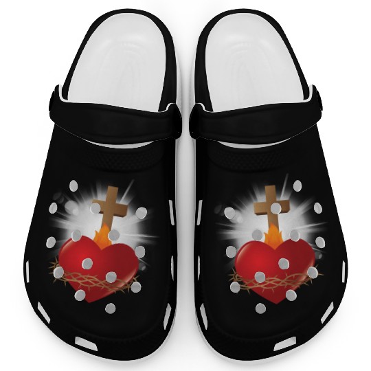 sacred heart of jesus Clogs