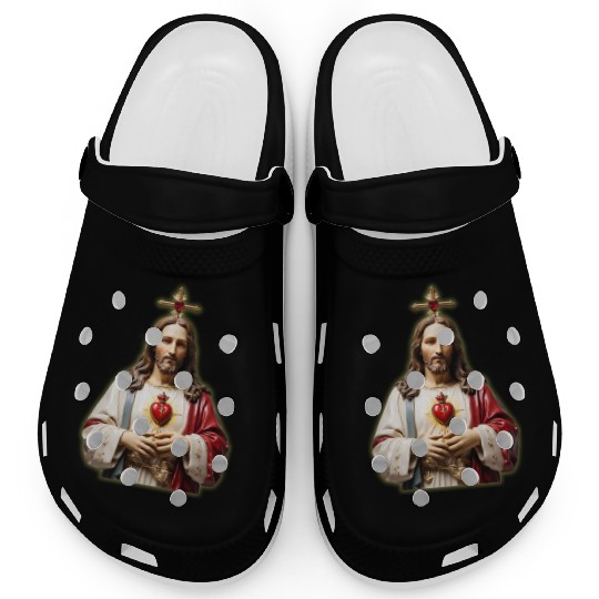 sacred heart of jesus Clogs