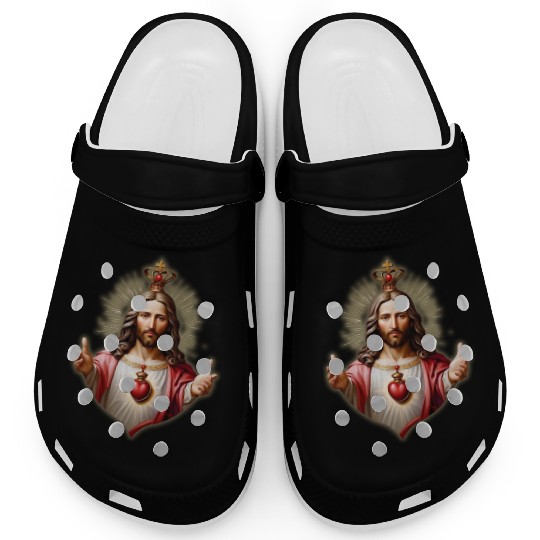 sacred heart of jesus Clogs