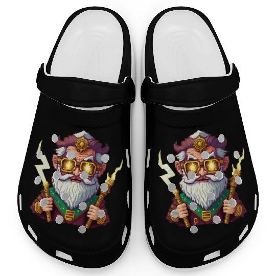 Angry Zeus Pixel Art, Wearing Steampunk Glasses Clogs