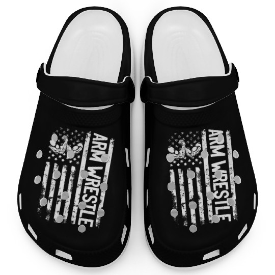Arm Wrestling Arm Wrestle US Flag Arm Wrestler Clogs
